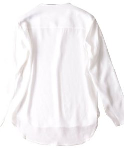 Céline Scalloped Placket Silk Blouse