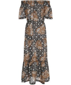 A.L.C. Doris Off-the-Shoulder Printed Midi Dress