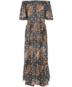 A.L.C. Doris Off-the-Shoulder Printed Midi Dress