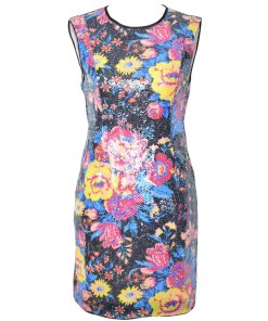 Diane von Furstenberg Sequined Floral Mini Dress