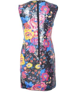Diane von Furstenberg Sequined Floral Mini Dress