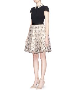 Alice + Olivia Dolly Butterfly Embroidered Dress