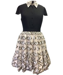 Alice + Olivia Dolly Butterfly Embroidered Dress