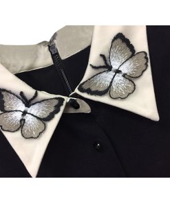 Alice + Olivia Dolly Butterfly Embroidered Dress