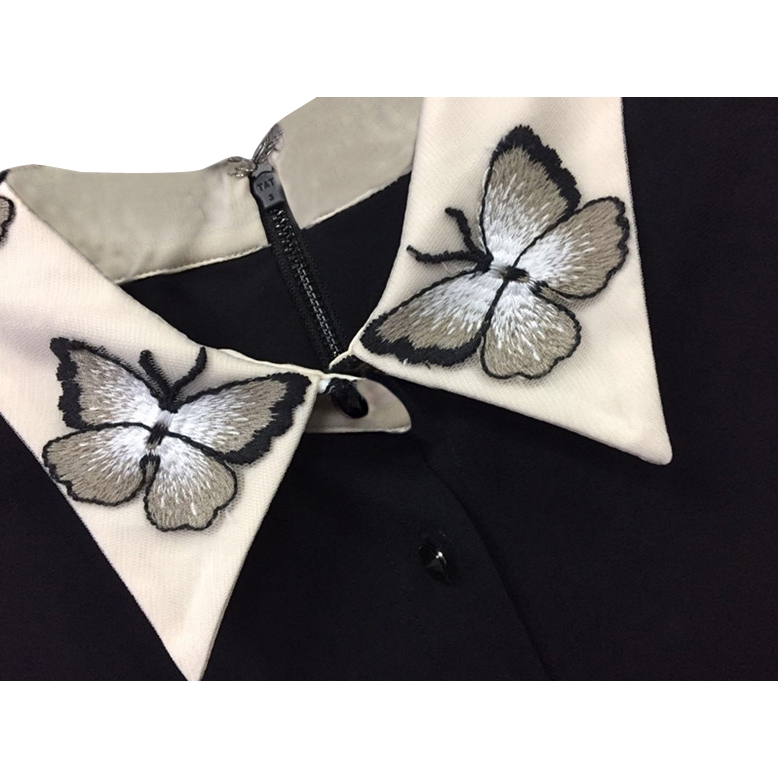 Alice + Olivia Dolly Butterfly Embroidered Dress