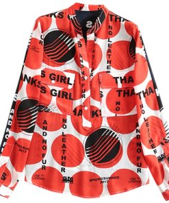 Stella McCartney Estell Thanks Girls Polka Dot Print Silk Shirt