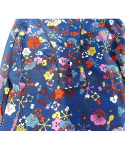Kenzo Tanami Flower Print Long Sleeve V-neck Dress