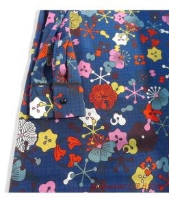 Kenzo Tanami Flower Print Long Sleeve V-neck Dress
