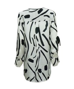 Diane von Furstenberg Keyhole Tie Long-Sleeve Silk Blouse