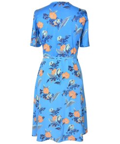 Diane von Furstenberg Floral Short-Sleeve Flared Wrap Dress