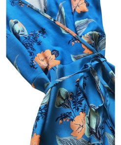 Diane von Furstenberg Floral Short-Sleeve Flared Wrap Dress