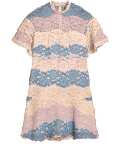 Burberry Flutter Sleeve Floral Lace Dress
