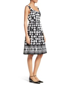 Kate Spade New York Lantern Print Scoop Neck Dress
