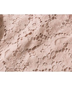 Burberry Ruffle Shoulder Midi Lace Shift Dress
