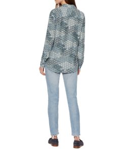 Equipment Adalyn Fan Print Silk Shirt