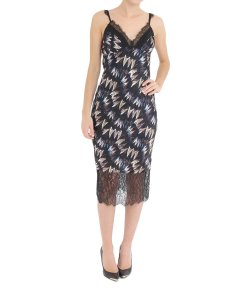 Diane von Furstenberg Margarit Lace Trim Dress