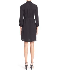 Theory Jaylis Belted Silk Shirtdress