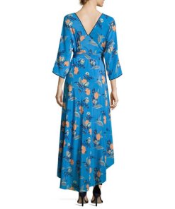 Diane von Furstenberg Asymmetric Floral Wrap Dress