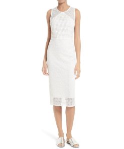 Diane von Furstenberg Chain & Twig Lace Sheath Dress