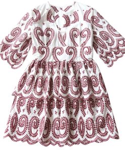 Maje Rember Embroidered Tier Mini Dress