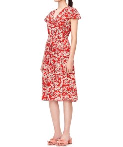 Rebecca Taylor Cherry Blossom Short-Sleeve Dress
