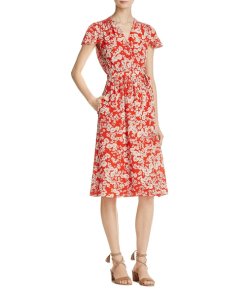 Rebecca Taylor Cherry Blossom Short-Sleeve Dress