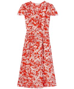 Rebecca Taylor Cherry Blossom Short-Sleeve Dress