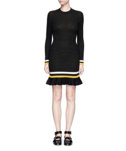 3.1 Phillip Lim Striped Ruffle Hem Knit Dress3.1 Phillip Lim Striped Ruffle Hem Knit Dress
