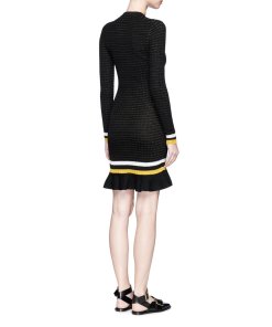 3.1 Phillip Lim Striped Ruffle Hem Knit Dress3.1 Phillip Lim Striped Ruffle Hem Knit Dress
