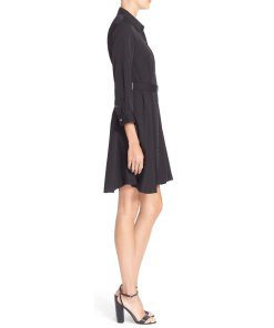Theory Jaylis Belted Silk Shirtdress
