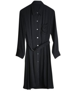 Theory Jaylis Belted Silk Shirtdress