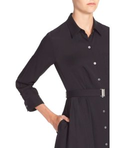 Theory Jaylis Belted Silk Shirtdress