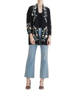 Maje Mirodi Embroidered Floral Cardigan