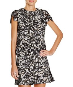 Alice + Olivia Eve Butterfly Lace Top