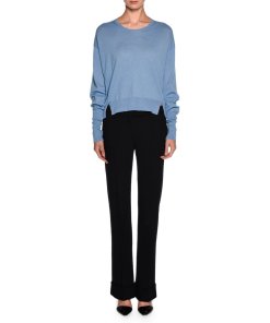Giorgio Armani Bias-Cut Cuff-Hem Crepe Pants