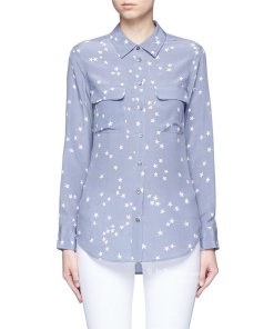 Equipment Slim Star Print Signature Blouse