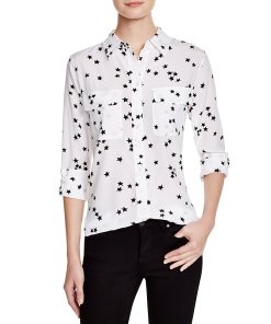 Equipment Slim Star Print Signature Blouse