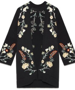 Maje Mirodi Embroidered Floral Cardigan