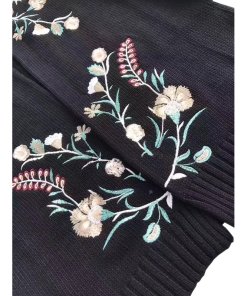 Maje Mirodi Embroidered Floral Cardigan