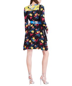 Diane von Furstenberg New Julian Long Sleeve Floral Wrap Dress