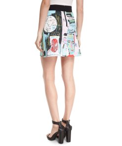 Alice + Olivia Riley Graffiti Print A-Line Mini Skirt