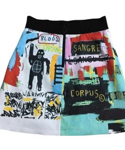 Alice + Olivia Riley Graffiti Print A-Line Mini Skirt
