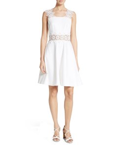 Ted Baker London Monaa Lace Trim A-Line Dress