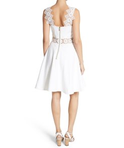Ted Baker London Monaa Lace Trim A-Line Dress