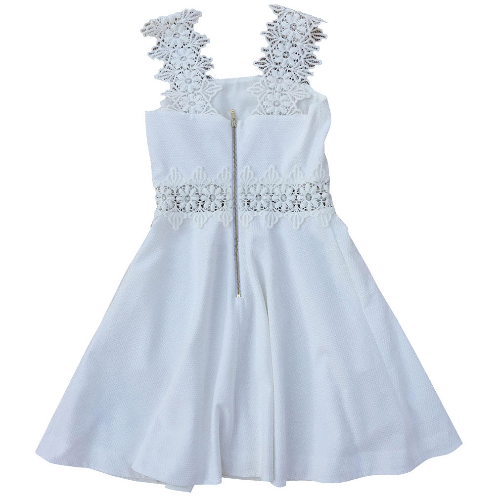 Ted Baker London Monaa Lace Trim A-Line Dress