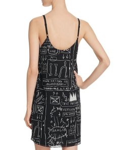 Alice + Olivia X Basquiat Emmie Printed Slip Dress