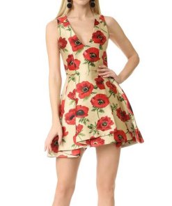 Alice + Olivia Tanner Poppy Flower Dress