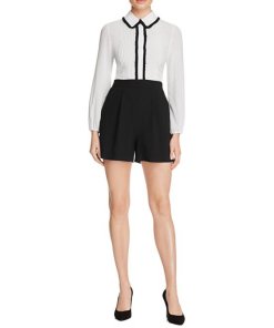 Alice + Olivia Kara Tuxedo Romper