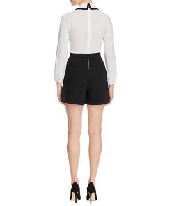 Alice + Olivia Kara Tuxedo Romper