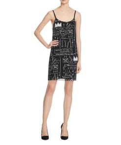 Alice + Olivia X Basquiat Emmie Printed Slip Dress